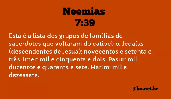 Neemias 7:39 NTLH