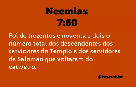 Neemias 7:60 NTLH
