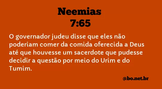 Neemias 7:65 NTLH