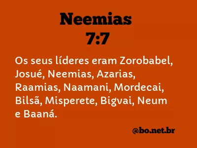 Neemias 7:7 NTLH