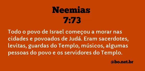 Neemias 7:73 NTLH