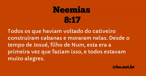 Neemias 8:17 NTLH