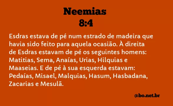 Neemias 8:4 NTLH