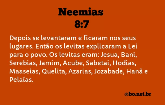 Neemias 8:7 NTLH