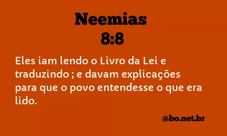 Neemias 8:8 NTLH