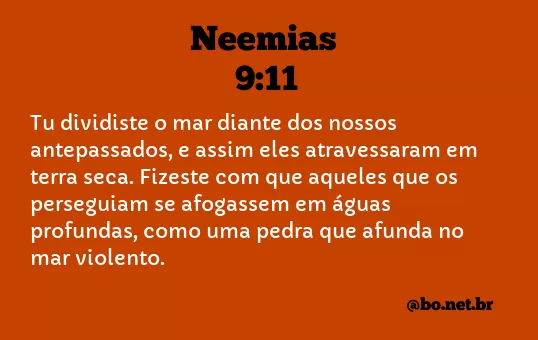 Neemias 9:11 NTLH