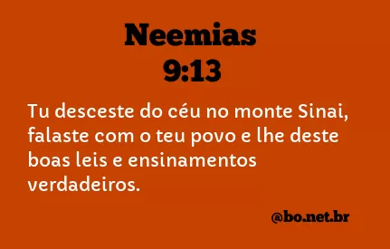 Neemias 9:13 NTLH