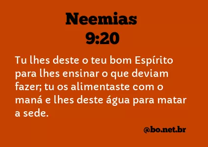Neemias 9:20 NTLH