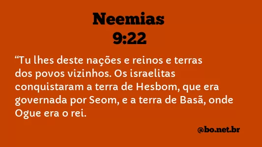 Neemias 9:22 NTLH