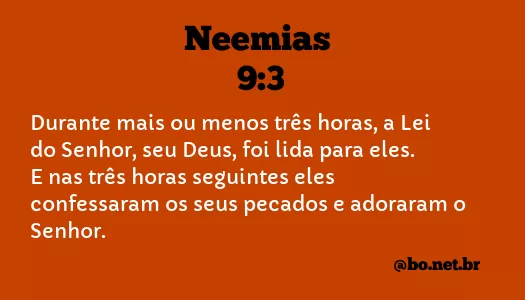 Neemias 9:3 NTLH