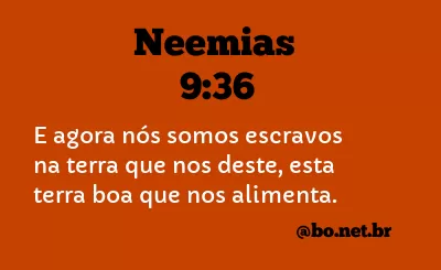 Neemias 9:36 NTLH