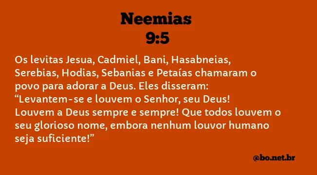 Neemias 9:5 NTLH