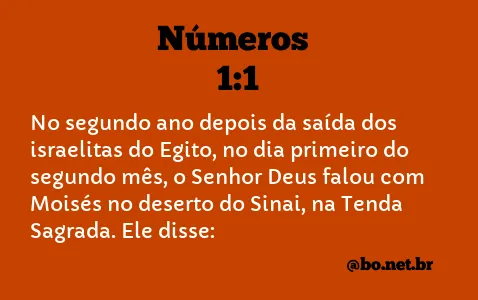 Números 1:1 NTLH