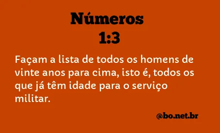 Números 1:3 NTLH