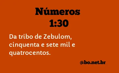 Números 1:30 NTLH