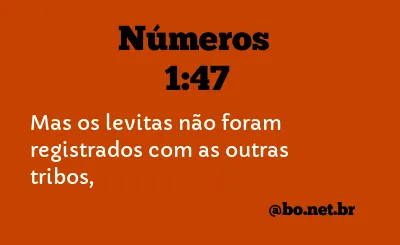 Números 1:47 NTLH