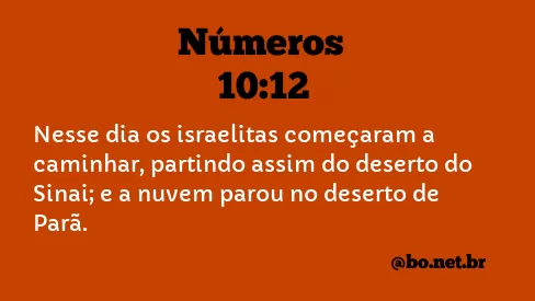 Números 10:12 NTLH