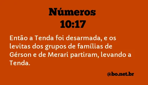 Números 10:17 NTLH