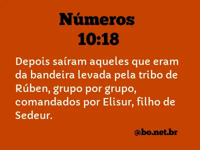 Números 10:18 NTLH