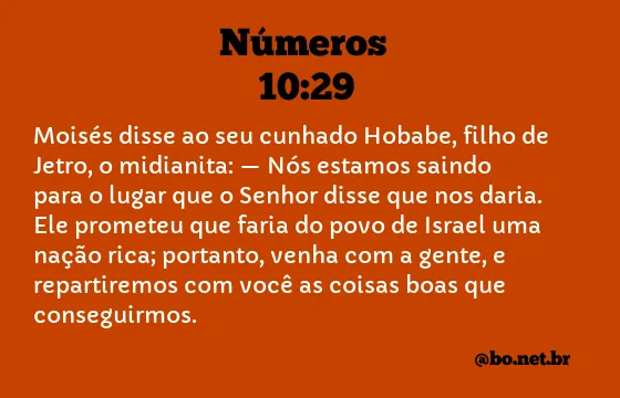 Números 10:29 NTLH