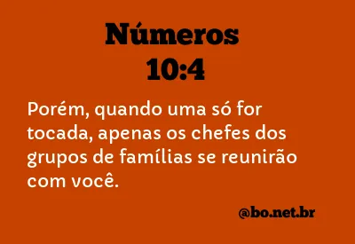 Números 10:4 NTLH