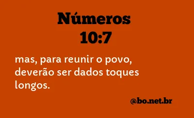 Números 10:7 NTLH