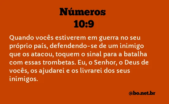 Números 10:9 NTLH