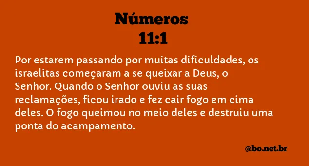 Números 11:1 NTLH