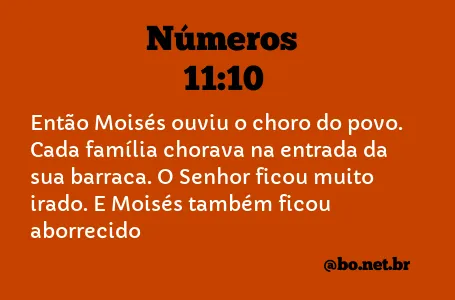 Números 11:10 NTLH