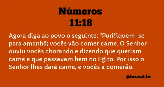 Números 11:18 NTLH