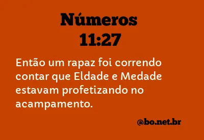 Números 11:27 NTLH