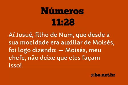 Números 11:28 NTLH