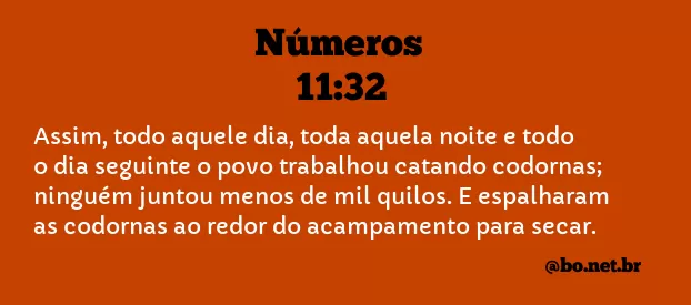 Números 11:32 NTLH