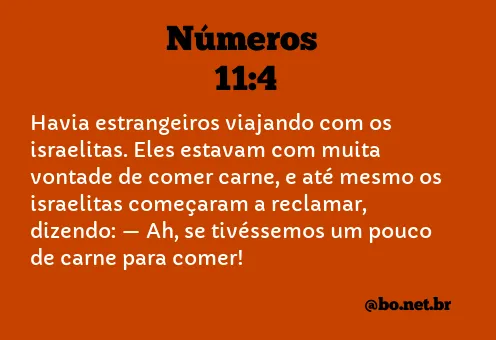 Números 11:4 NTLH