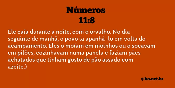 Números 11:8 NTLH