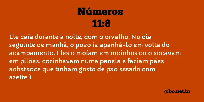 Números 11:8 NTLH