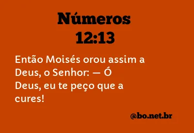 Números 12:13 NTLH