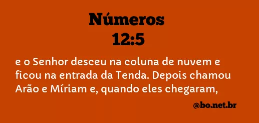 Números 12:5 NTLH