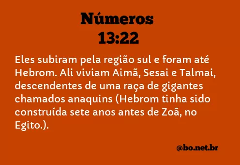 Números 13:22 NTLH