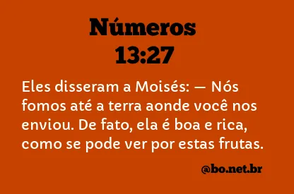 Números 13:27 NTLH