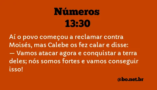 Números 13:30 NTLH