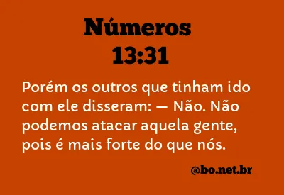 Números 13:31 NTLH