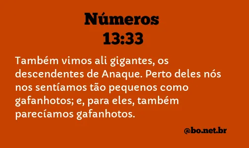 Números 13:33 NTLH