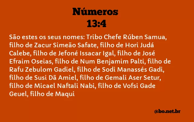 Números 13:4 NTLH