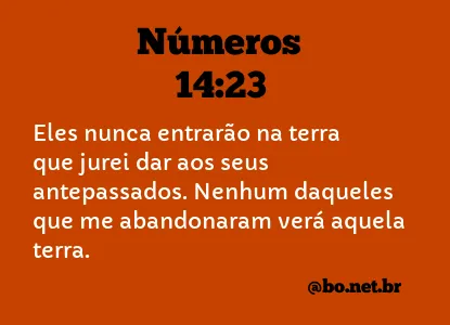 Números 14:23 NTLH