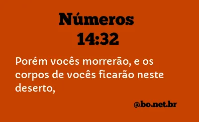 Números 14:32 NTLH