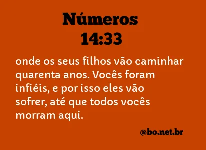 Números 14:33 NTLH