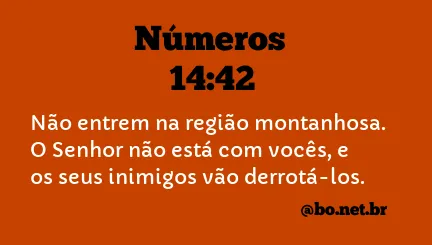 Números 14:42 NTLH