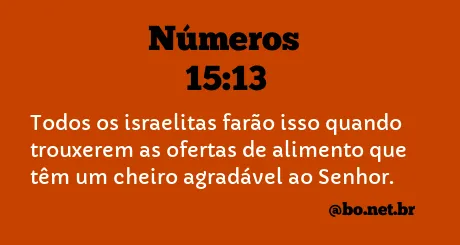 Números 15:13 NTLH