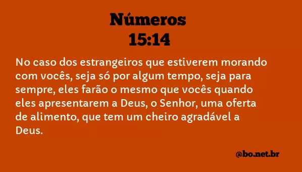 Números 15:14 NTLH